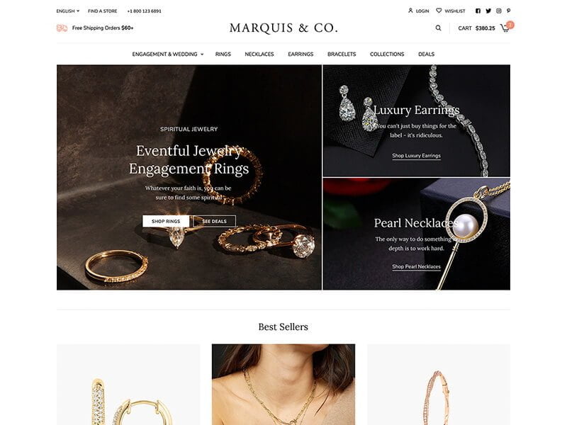 Jewellery & Accessories Website Samples