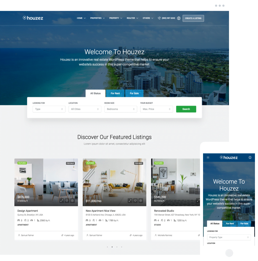 Real Estate Website Samples