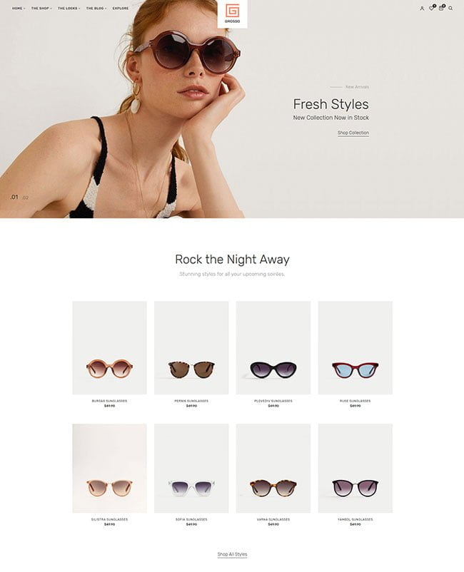 Eyewear Website Samples