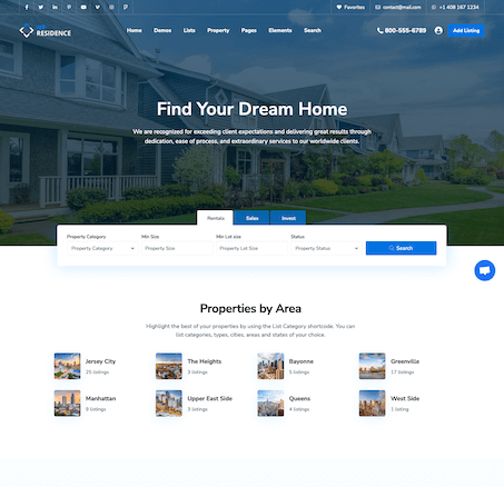 Real Estate Website Samples