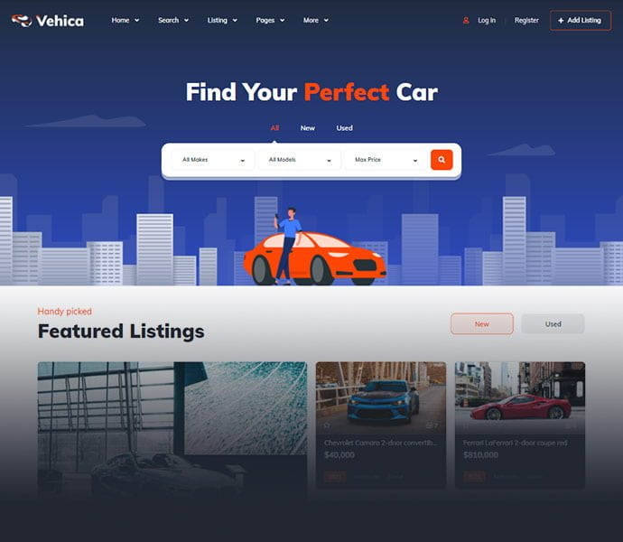 Automobile Website Samples