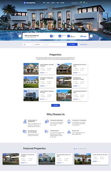 Real Estate Website Samples