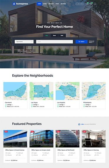 Real Estate Website Samples